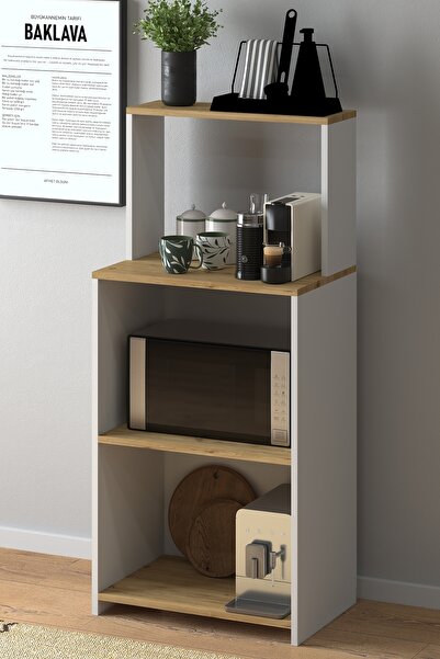 VISNES Fırın Dolabı Kahve Köşesi Çok Amaçlı Mutfak Dolabı