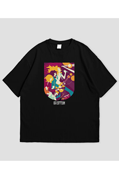 SVART WEAR Led Zeppelin dizajnirao unisex Oversize kroj T-shirt