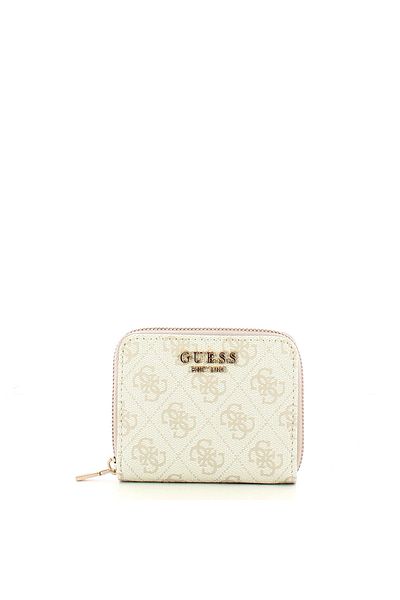 Guess Women's Beige Laurel Small Zipper Wallet
