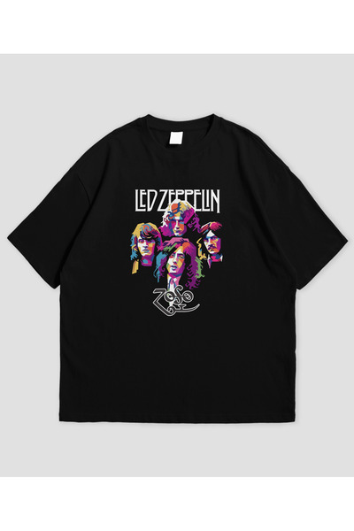 SVART WEAR Led Zeppelin dizajnirao unisex Oversize kroj T-shirt