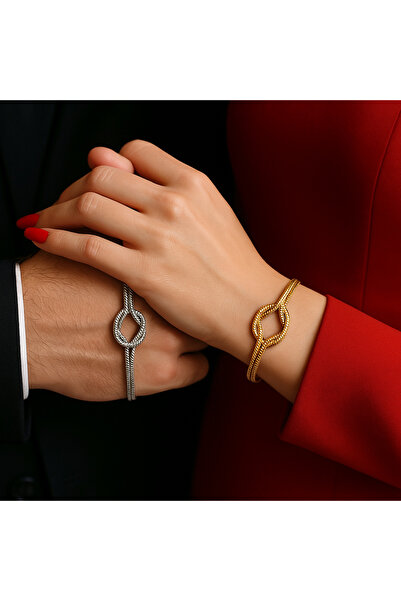 Home Paslanmaz Çelik Sevgili Çift Bileklik Seti – Aşk Düğümü - Şık ve Dayanık...