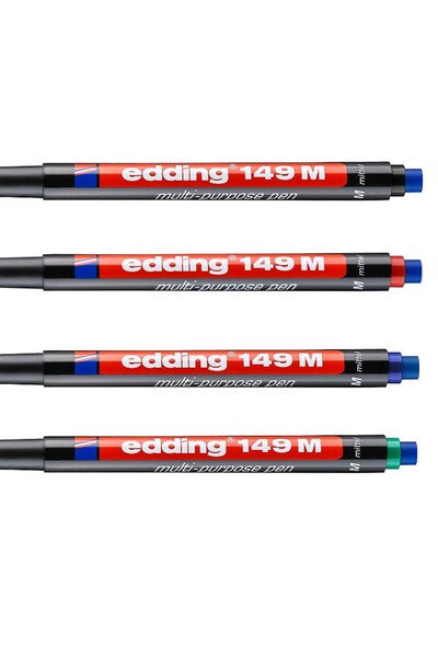 Edding EDDİNG 149M CD-R KALEMİ 4LÜ TAKIM ( Sİ-MA-KIR-YEŞİL )
