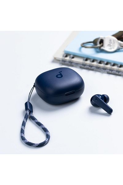 Anker سماعات أذن لاسلكية R50i حقيقية، 10 ميجا بايت في الثانية، مع صوت جهير قوي، بلوتوث 5.3، أزرق