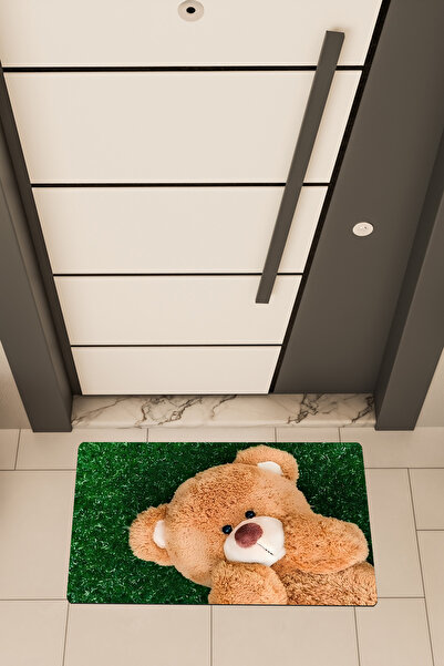 Dormot Home Covoraș de ușă cu imprimare digitală de calitate maro, cu tema un...