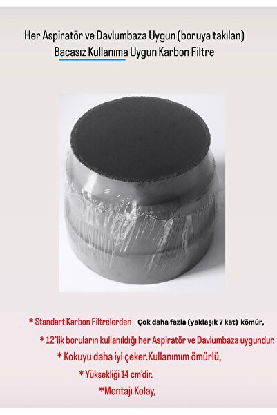 beratsogutma Aspiratör Ve Davlumbaza Uygun Boruya Takılan Bacasız Kullanıma U...