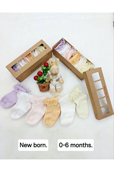 KIPIRIK BABY KOPYA - KIPIRIK BABY YENİ DOĞAN KUTULU 6 ÇİFT UNUSEX BEBEK ÇORABI