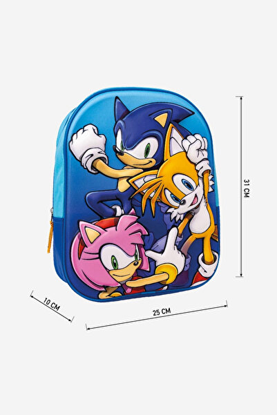 Sonic Ghiozdan gradinita 3D Sonic 2100004683, 31 x 25 x 10 cm