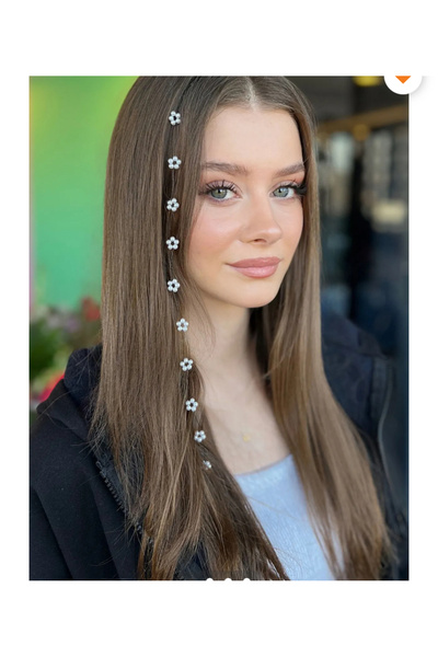 SmY Bag Saç aksesuarı tel tokalı inci detaylı ciçek figürlü