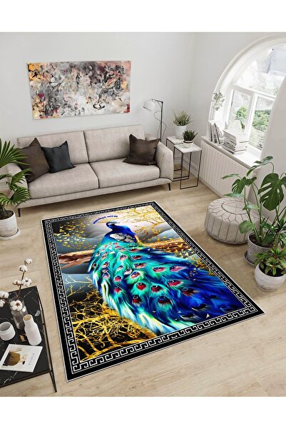 Dijidekor Shine M(87) Πράσινο Αντιολισθητικό Ψηφιακό Διακοσμητικό Χαλί με τύπ...