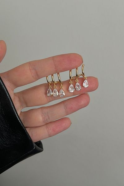 Okko Store Dangle Drop Stones 2'Li Earrings