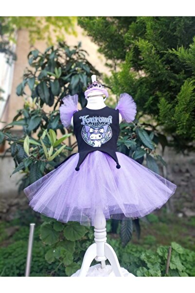 Niliya çocuk giyim Yeni sezon Kuromi baskılı party tütü elbise