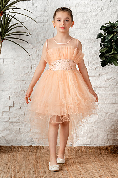 happyTekstil Girl's Dress - Salmon