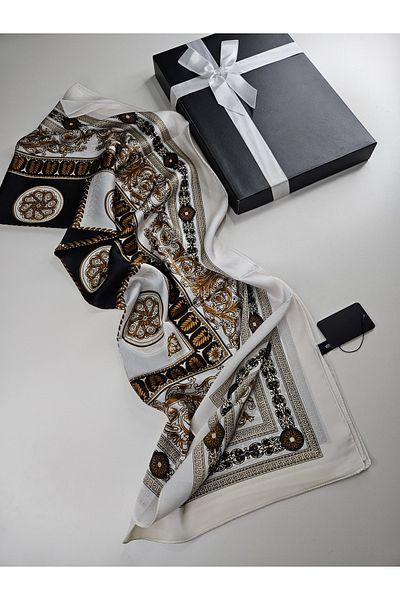 Webinay Home Μεταξωτό Voile Σάλι Ethnic Pattern Voile Shawl Νέα σεζόν