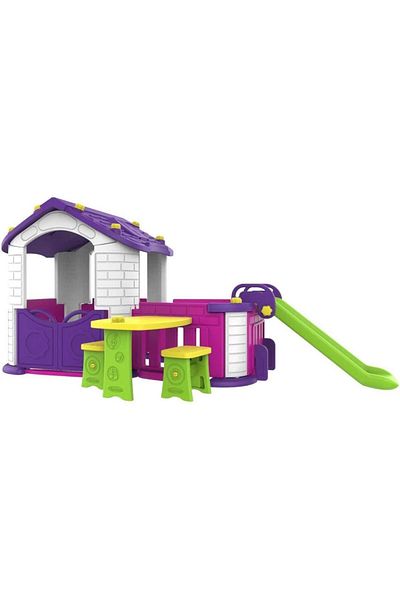 ALBADER Kids Outdoor Playhouse With Slide, Kids Play House, Children's Playhouse, House For Children