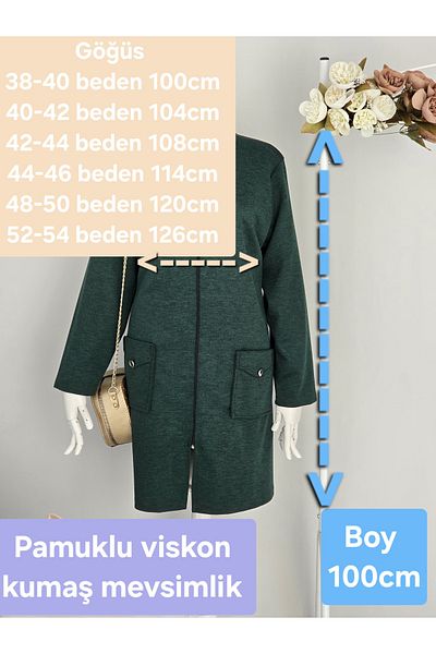 ENDAMIM Large Size Cardigan - with Pockets and Moderate Thickness