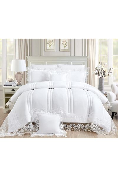 Red Rose A double bridal bedspread with a lace design to add beauty and elegance to your room decor, size 240*260 cm