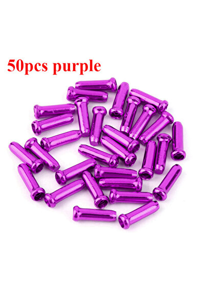 Choice 50pcs Purple 50/100pcs Bicycle Cable End Caps Aluminum Alloy Bike Brak...