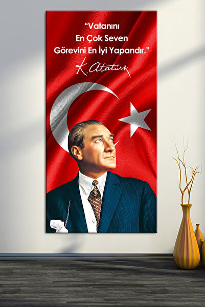 Morfil Sanat Atölyesi Atatürk Makam Panosu Tablosu Kanvas Tablo Resmi Kurumla...