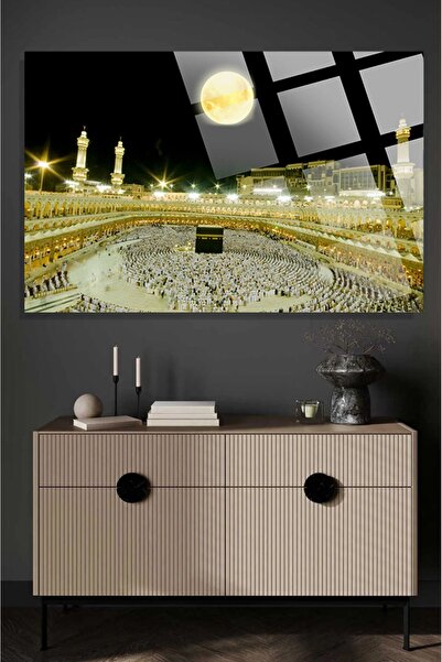 Genel Markalar Kabe Hac Manzarası 4mm Lüks Kırılmaz Temperli Yüksek Çözünürlü...