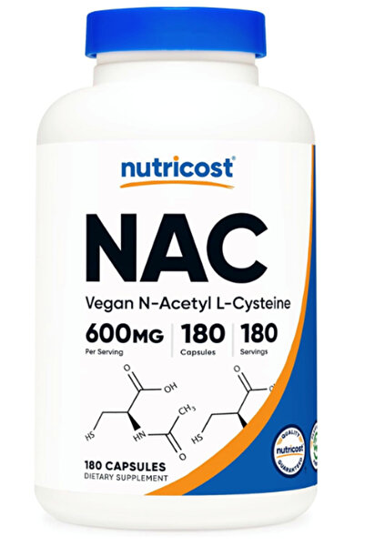N-Acetyl L-Cysteine (N.A.C) 600mg, 180 Capsules.Abd Menşei.