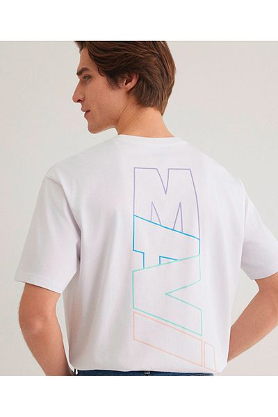 Mavi Men's Loose Fit Printed T-Shirt Dmk.M 0612350   Blue