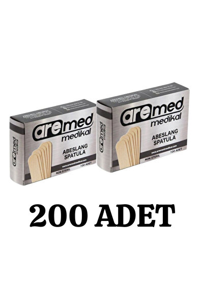 Kalbi Ticaret Abeslang 2 Kutu 100'lü Tahta Dil Basacağı Ahşap Çubuk Ağda Spat...