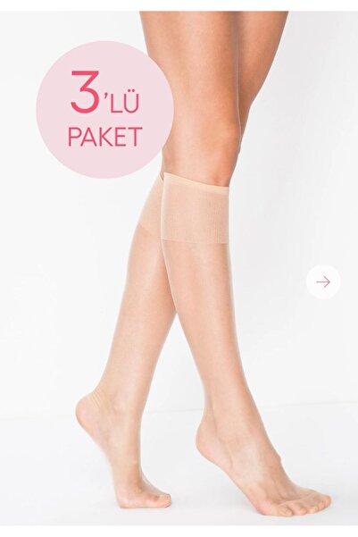 Penti جوارب Fit15 بلون أسمر فاتح مكونة من 3 قطع