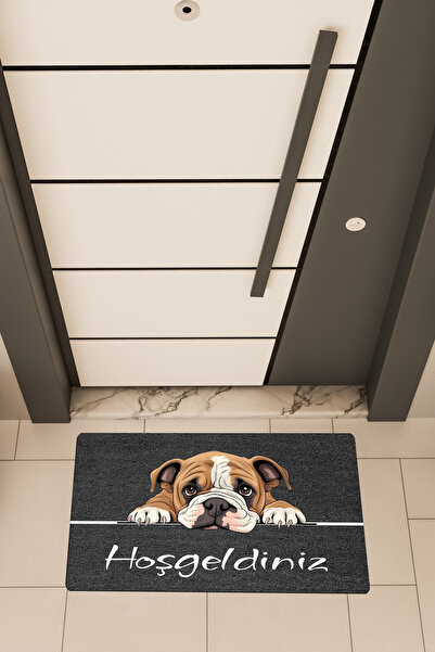 Dormot Home Imprimare digitală de calitate în negru, covoraș pentru ușă cu te...