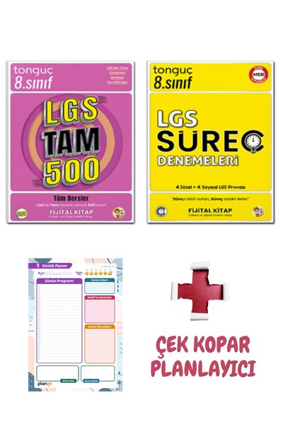Tonguç Yayınları LGS Tam 500 Soru Bankası ve LGS Süreç Denemeleri + Planlama ...
