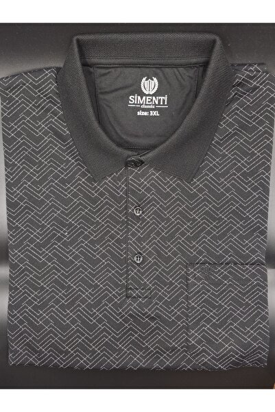 BLUES MODA SİMENTİ RAHAT KALIP GÖK TAŞI DEKOR CEPLİ KISA KOL TSHİRT