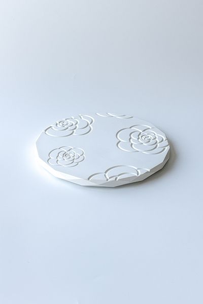 sin istanbul Rose Patterned Round Trivet White Shoes