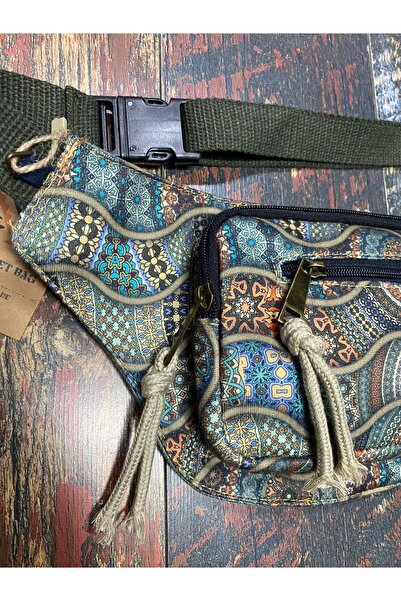 Street Bag Ethnic Authentic Bohemian Daily Travel Waist Bag Multi-Pocket Water Resistant