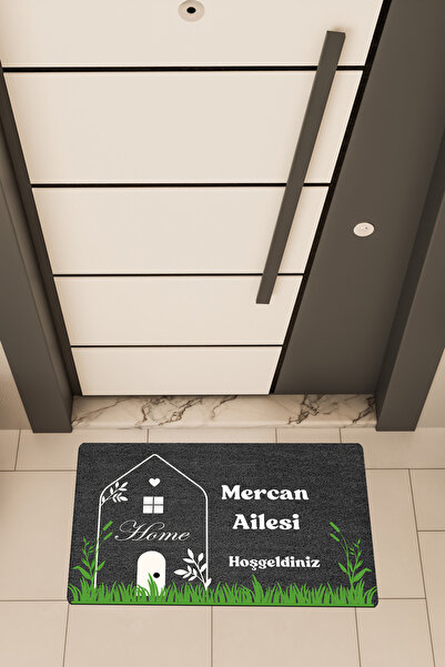 Dormot Home Yüksek Kaliteli Dijital Baskı Siyah, Kişiye Özel, Çimenli Home Ev...