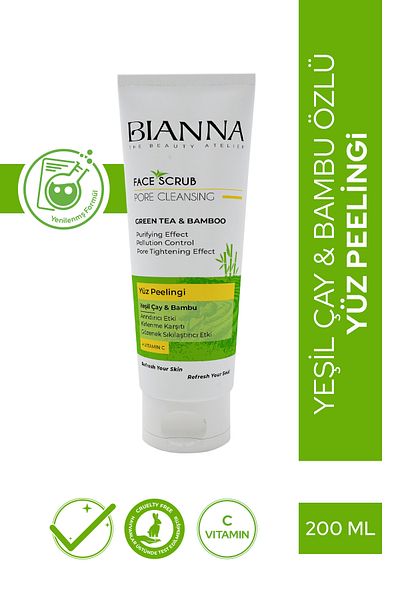 Bianna Green Tea Bamboo Facial Peeling with Vitamin C - Firming 200ml