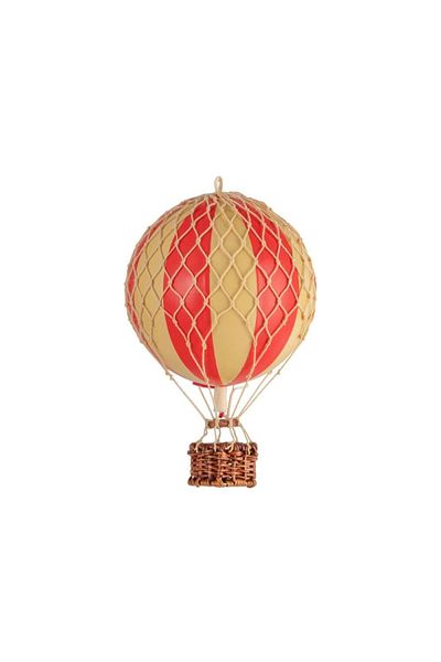 Authentic 1928 Hot Air Balloon Decoration, Authentic Models, Floating The Skies, Red Double, 8.5x8.5x13 Cm