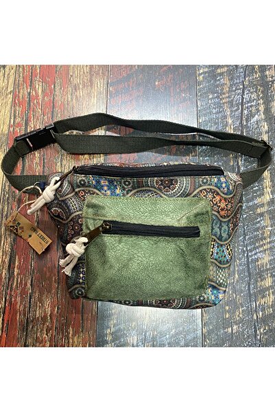 Street Bag Ethnic Authentic Bohemian Daily Travel Waist Bag Medium Size Multi-Pocket Water Resistant