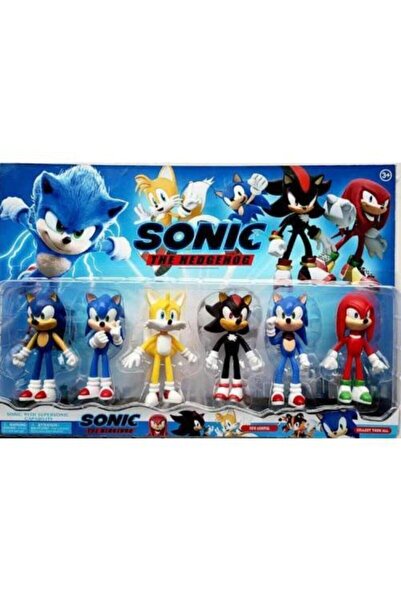 Ailenizin Oyuncakçısı Sonic 6 Lı Oyuncak Figür Seti Tails Knuckles Kirpi Sonic