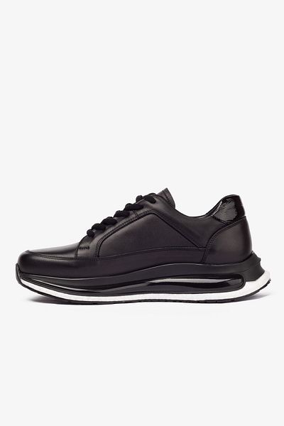 Barmea Men's Sneaker Shoes - Black Giyuç Leather 2401 Mlk005