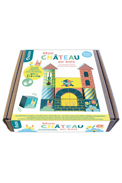 Auzou Set de construcție din lemn, Castelul meu din lemn, 10 luni