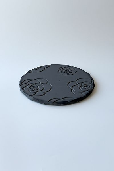 sin istanbul Rose Patterned Round Trivet Anthracite