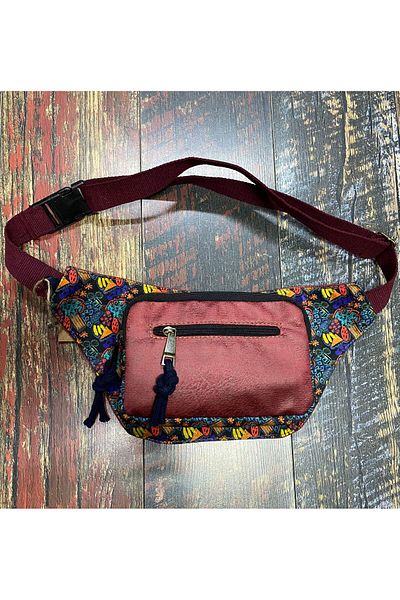 Street Bag Ethnic Authentic Bohemian Daily Travel Waist Bag Multi-Pocket Water Resistant