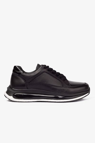 Barmea Men's Sneaker Shoes - Black Giyuç Leather 2401 Mlk005