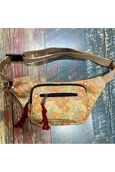 Street Bag Ethnic Authentic Bohemian Daily Travel Waist Bag Multi-Pocket Water Resistant