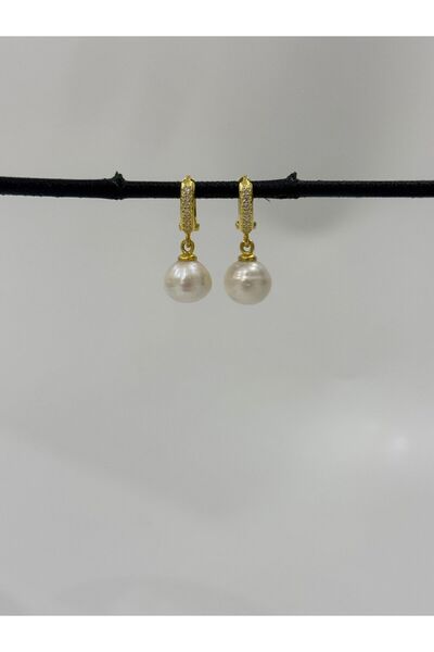 DURAN TAKI TASARIM Gerçek İnci Gümüş Küpe