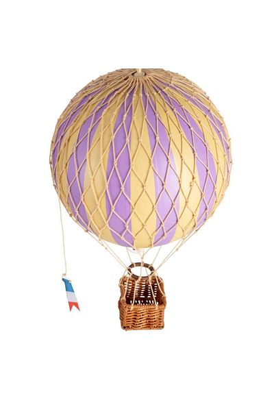 Authentic 1928 Hot Air Balloon Decoration, Authentic Models, Travels Light, Lavender 18x18x30 Cm