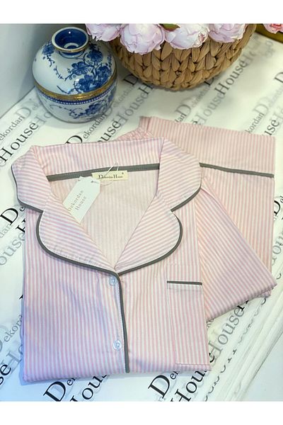 Dekordan House Soft Pink Short Sleeve Pajama Set