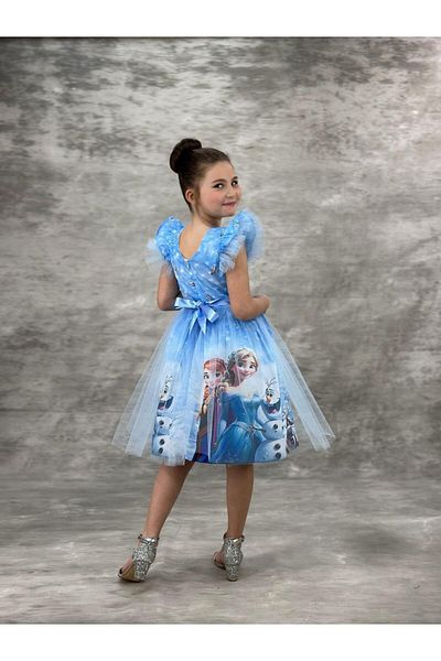 esmacamoda ROCHIE FATA ELSA CULOARE ALBASTRU
