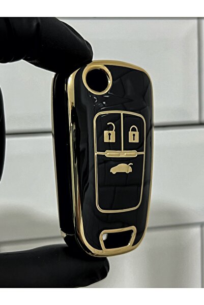 BARKAS ELEKTRONİK حافظة مفاتيح شيفروليه كروز أفيو سويتش نانو باللون الأسود