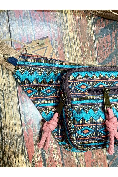 Street Bag Ethnic Authentic Bohemian Daily Travel Waist Bag Multi-Pocket Water Resistant