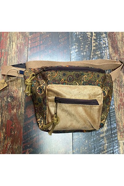 Street Bag Ethnic Authentic Bohemian Daily Travel Waist Bag Medium Size Multi-Pocket Water Resistant